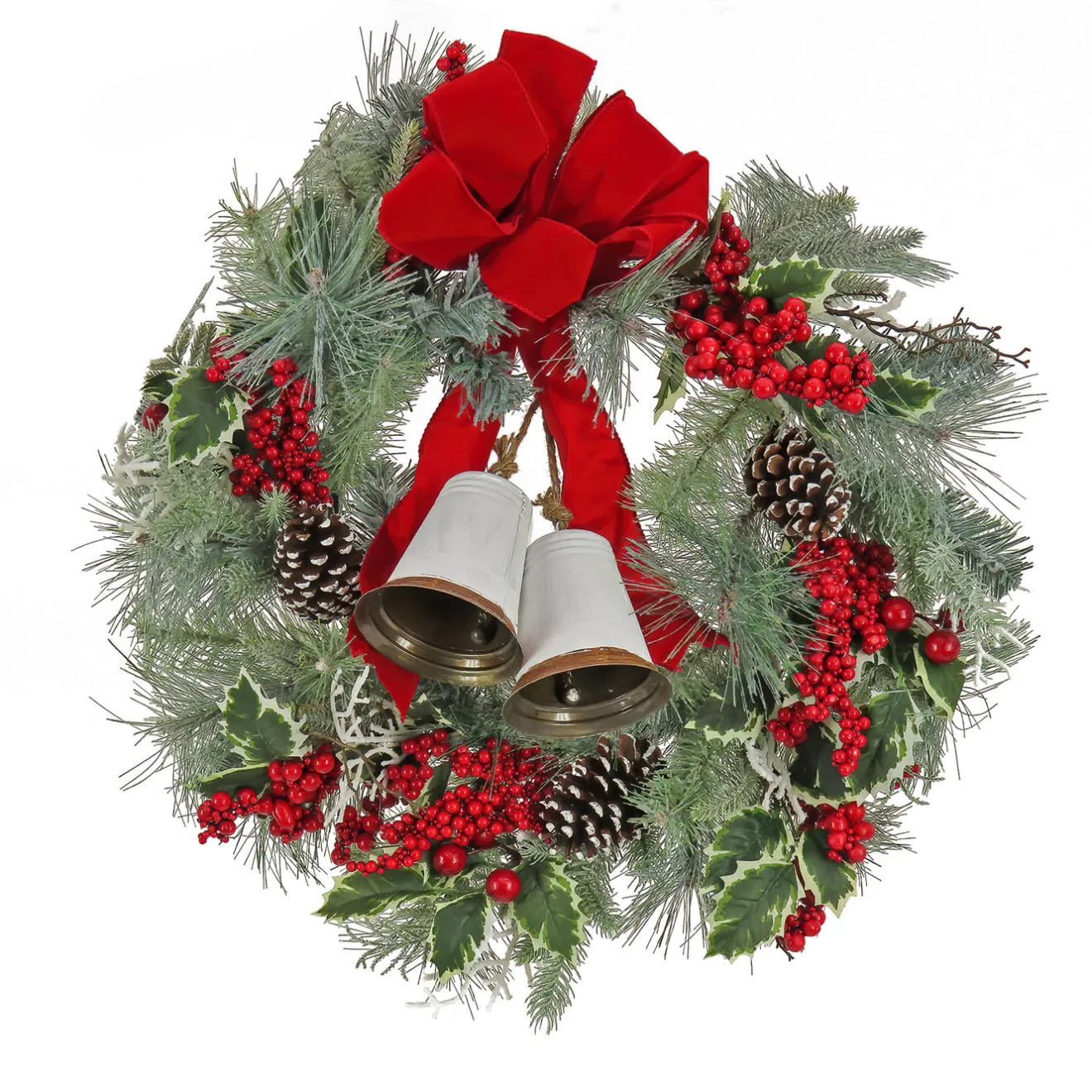 Discount 26 in. Berry Pine Plastic Wreath Unlit Christmas Wreaths|25-36 Inch Christmas Wreaths