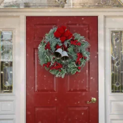 Discount 26 in. Berry Pine Plastic Wreath Unlit Christmas Wreaths|25-36 Inch Christmas Wreaths