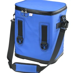 Sale 15 in. Blue Soft Cooler Tote with Black Trim Camping Accessories