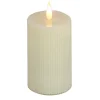Discount 5 in. by 9 in. HGTV Home Collection Flameless Georgetown Pillar Candle, Ivory Decorative Accents
