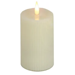 Discount 5 in. by 9 in. HGTV Home Collection Flameless Georgetown Pillar Candle, Ivory Decorative Accents