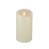 5 in. by 9 in. HGTV Home Collection Flameless Heritage Pillar Candle, Ivory Decorative Accents