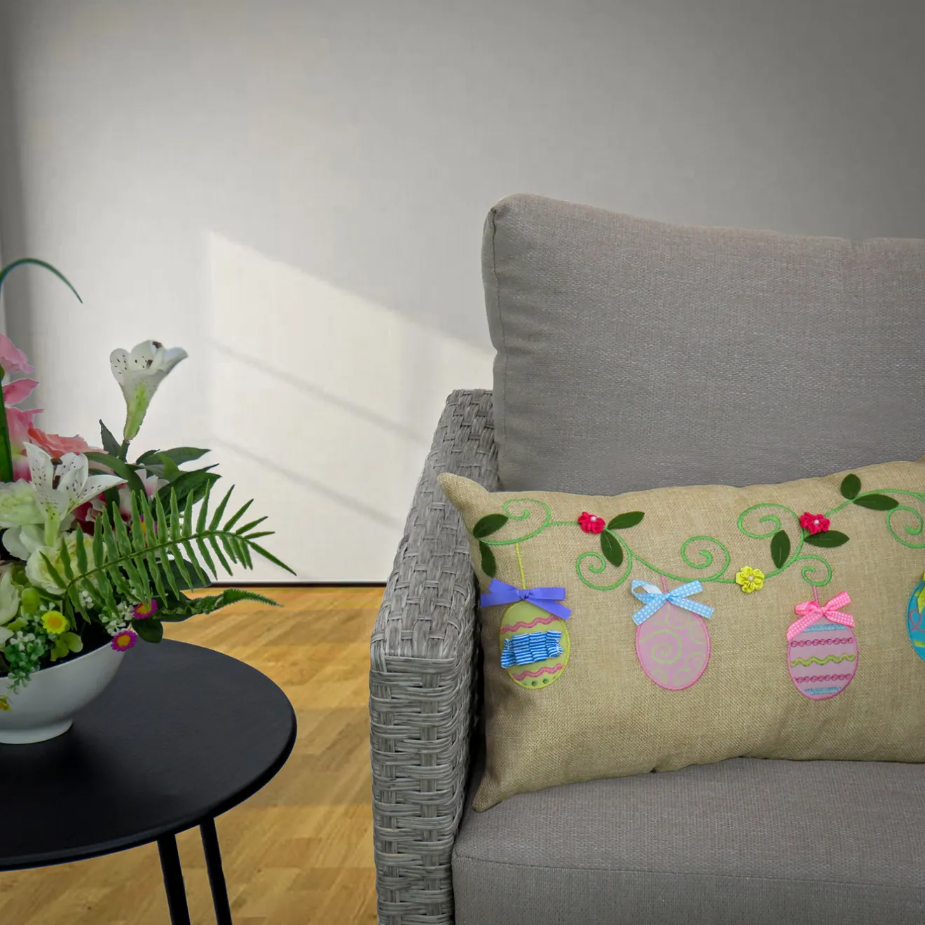 Sale 18 in. by 10 in. Decorated Easter Eggs Decorative Pillow Pillows & Throws
