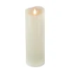 3 in. by 9 in. HGTV Home Collection Flameless Heritage Pillar Candle, Ivory Decorative Accents