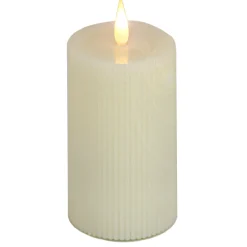 Best 5 in. by 11 in. HGTV Home Collection Flameless Georgetown Pillar Candle, Ivory Decorative Accents