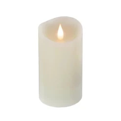 Online 3 in. by 7 in. HGTV Home Collection Flameless Heritage Pillar Candle, Ivory Decorative Accents