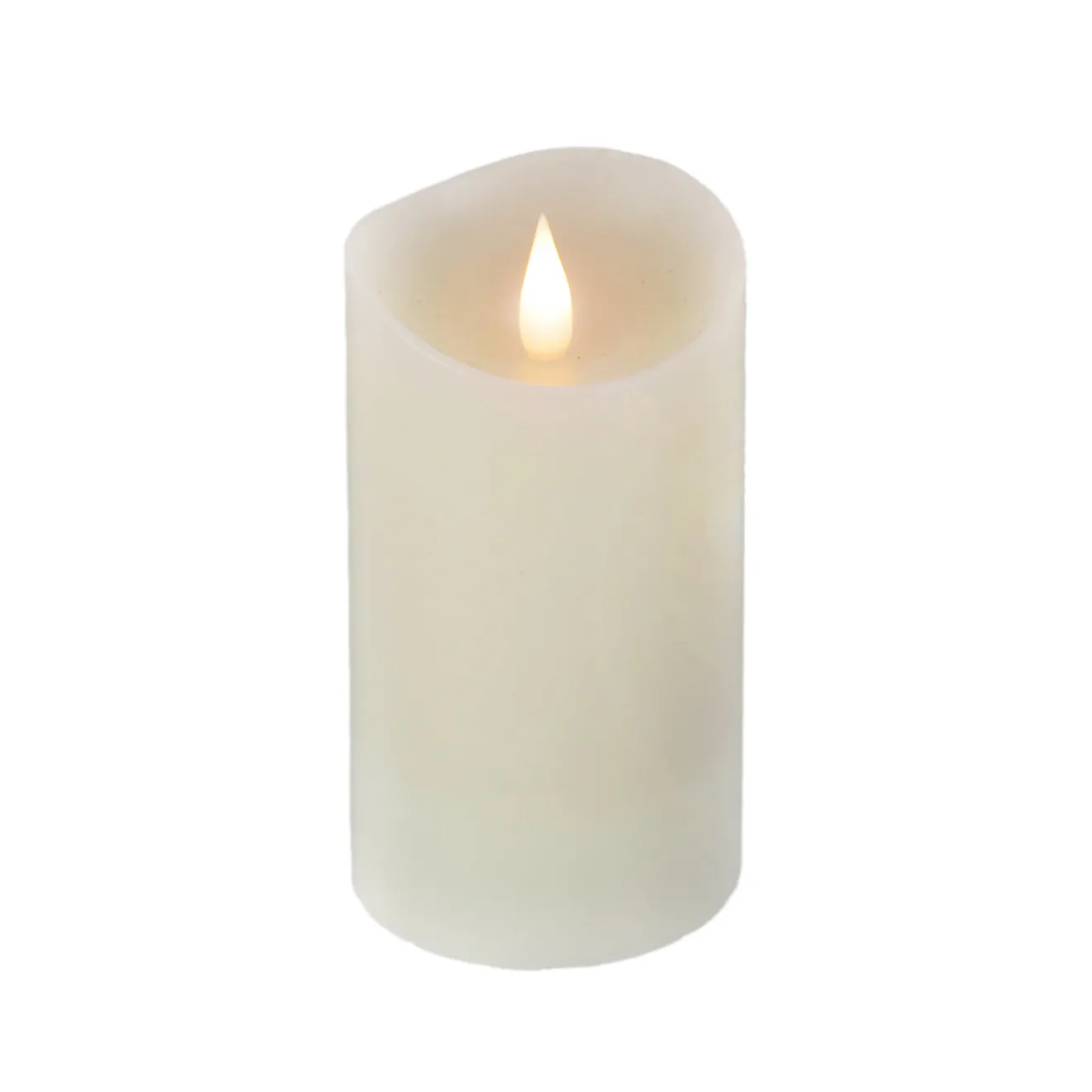 Online 3 in. by 7 in. HGTV Home Collection Flameless Heritage Pillar Candle, Ivory Decorative Accents