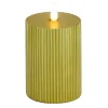 Online 5 in. by 11 in. HGTV Home Collection Flameless Georgetown Pillar Candle, Gold Decorative Accents