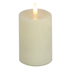 Hot 4 in. by 10 in. HGTV Home Collection Flameless Georgetown Pillar Candle, Ivory Decorative Accents