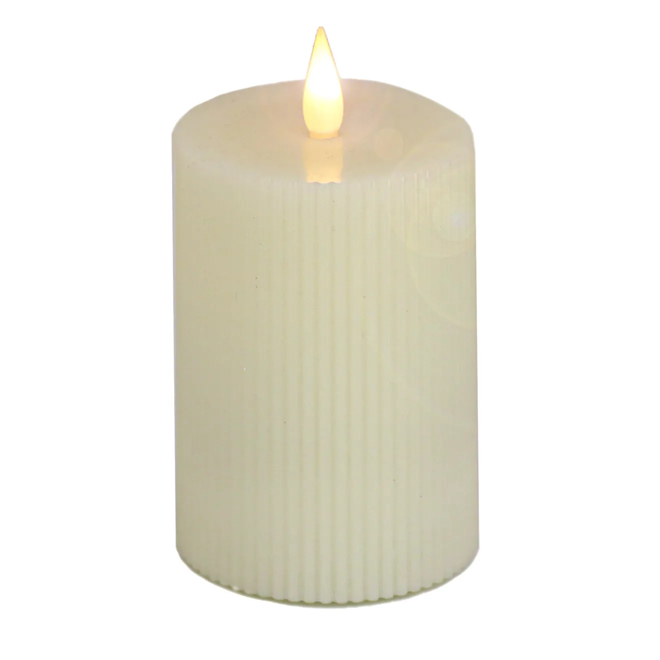 Hot 4 in. by 10 in. HGTV Home Collection Flameless Georgetown Pillar Candle, Ivory Decorative Accents