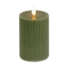 Hot 5 in. by 11 in. HGTV Home Collection Flameless Georgetown Pillar Candle, Dk Green Decorative Accents