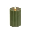 Discount 3 in. by 7 in. HGTV Home Collection Flameless Georgetown Pillar Candle, Dk Green Decorative Accents
