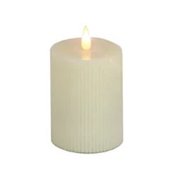 Best 3 in. by 5 in. HGTV Home Collection Flameless Georgetown Pillar Candle, Ivory Decorative Accents