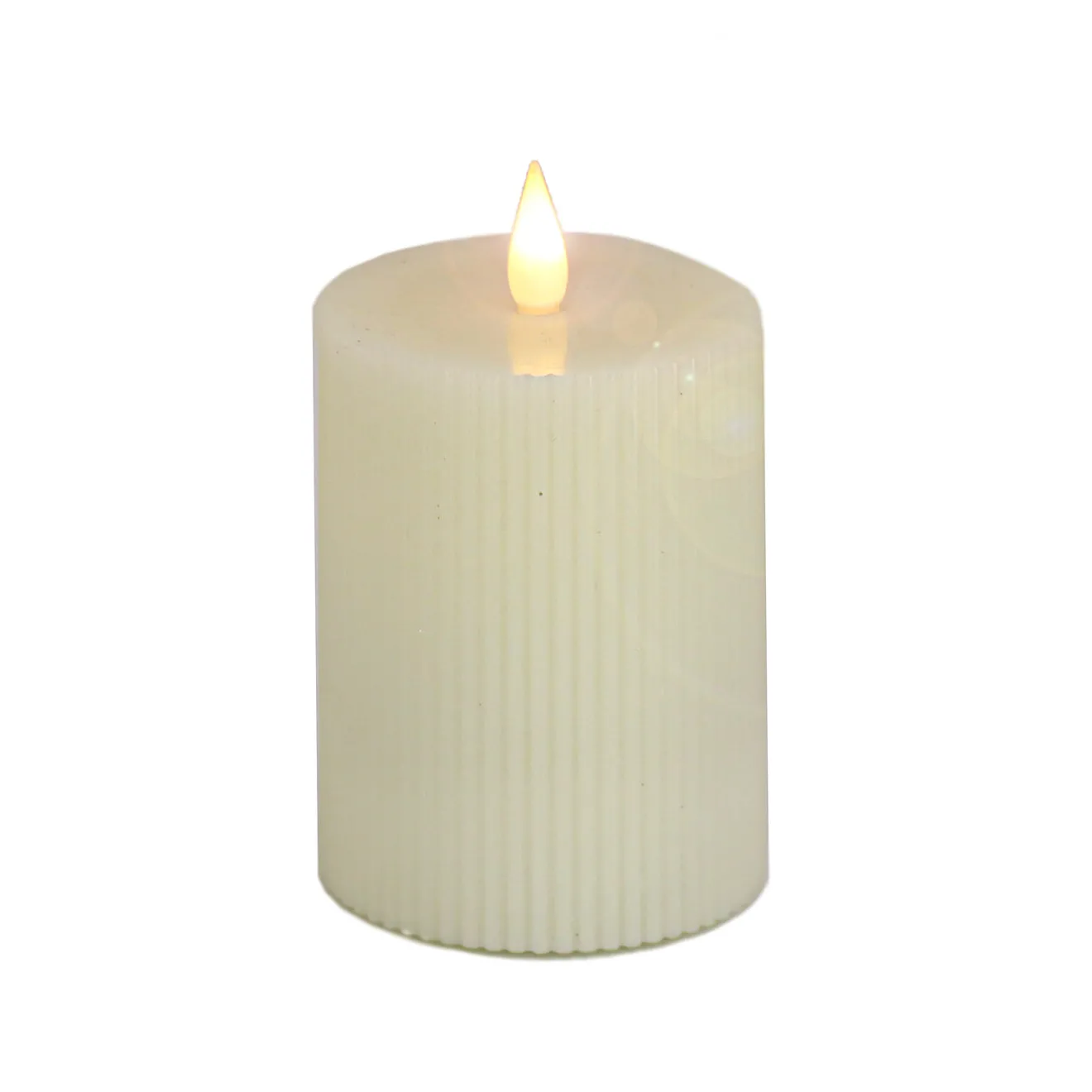Best 3 in. by 5 in. HGTV Home Collection Flameless Georgetown Pillar Candle, Ivory Decorative Accents