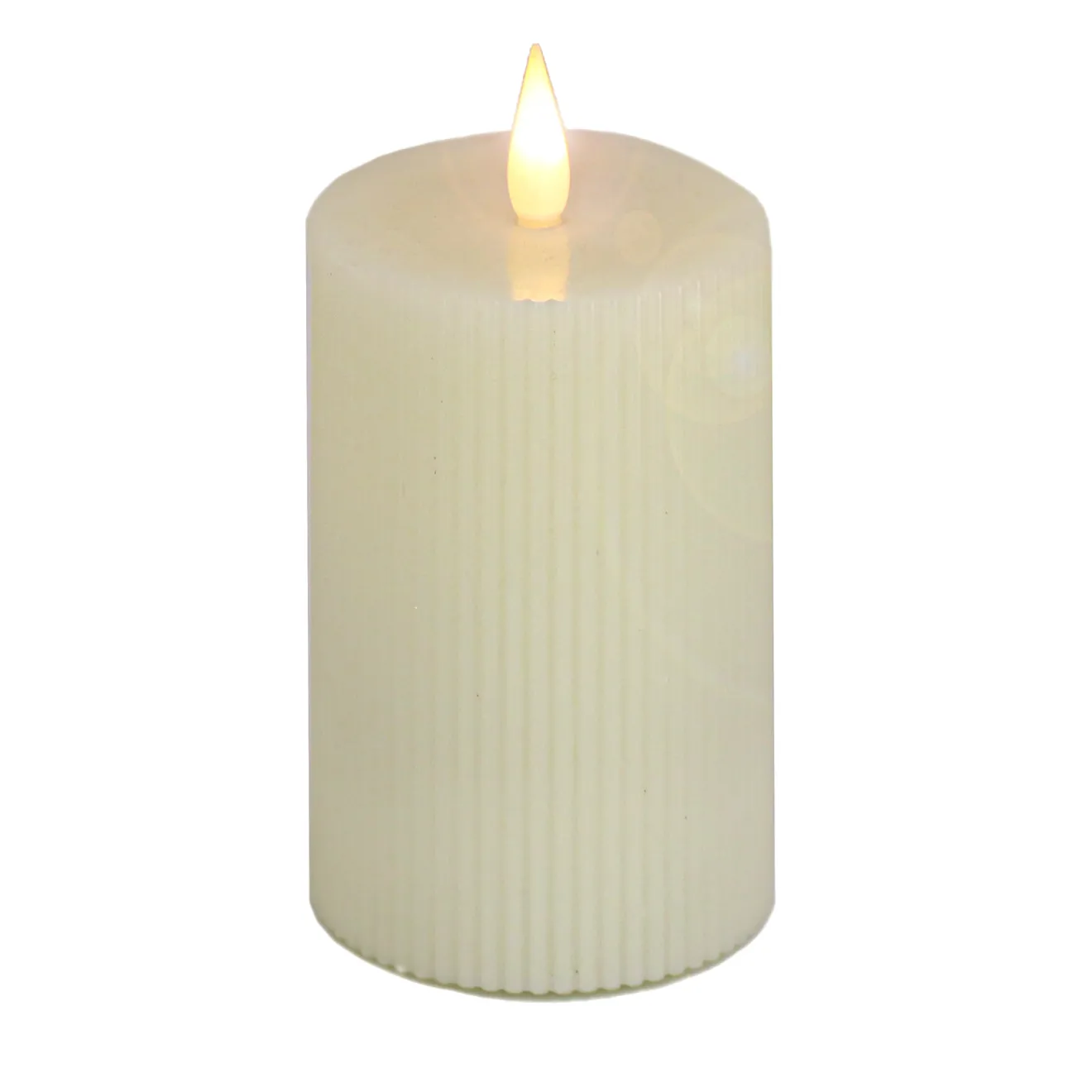 Clearance 5 in. by 7 in. HGTV Home Collection Flameless Georgetown Pillar Candle, Ivory Decorative Accents