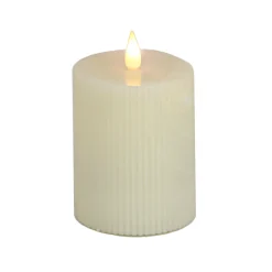 Discount 4 in. by 6 in. HGTV Home Collection Flameless Georgetown Pillar Candle, Ivory Decorative Accents