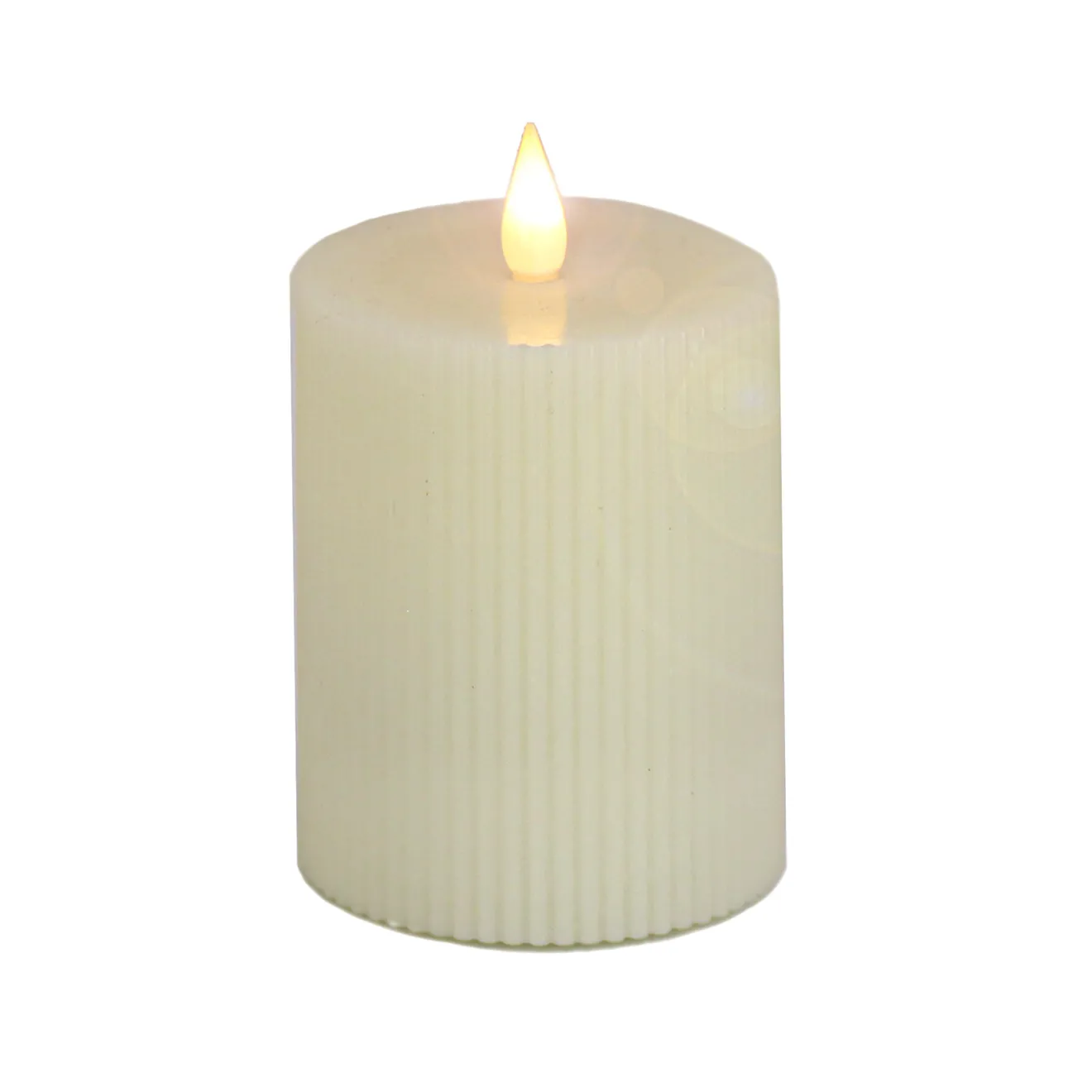 Discount 4 in. by 6 in. HGTV Home Collection Flameless Georgetown Pillar Candle, Ivory Decorative Accents