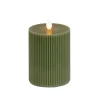 Outlet 5 in. by 7 in. HGTV Home Collection Flameless Georgetown Pillar Candle, Dk Green Decorative Accents