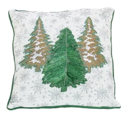 Hot 18 in. by 18 in. HGTV Home Collection Embroidered Forest Pillow Pillows & Throws