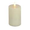 Clearance 3 in. by 9 in. HGTV Home Collection Flameless Georgetown Pillar Candle, Ivory Decorative Accents