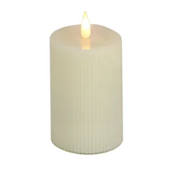 Clearance 3 in. by 9 in. HGTV Home Collection Flameless Georgetown Pillar Candle, Ivory Decorative Accents