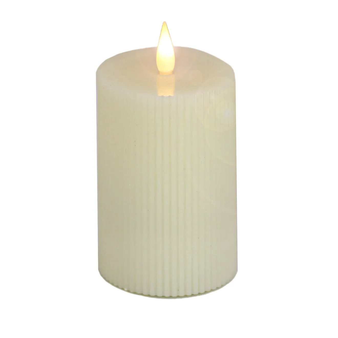 Clearance 3 in. by 9 in. HGTV Home Collection Flameless Georgetown Pillar Candle, Ivory Decorative Accents