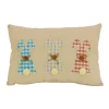 Sale 18 in. by 10 in. Plaid Easter Bunnies Decorative Pillow Pillows & Throws