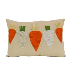 Online 18 in. by 10 in. String of Carrots Easter Decorative Pillow Pillows & Throws