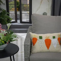 Online 18 in. by 10 in. String of Carrots Easter Decorative Pillow Pillows & Throws