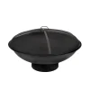 Discount 32 in. Cast Iron Outdoor Fire Pit Bowl with Black Screen Cover Firepits