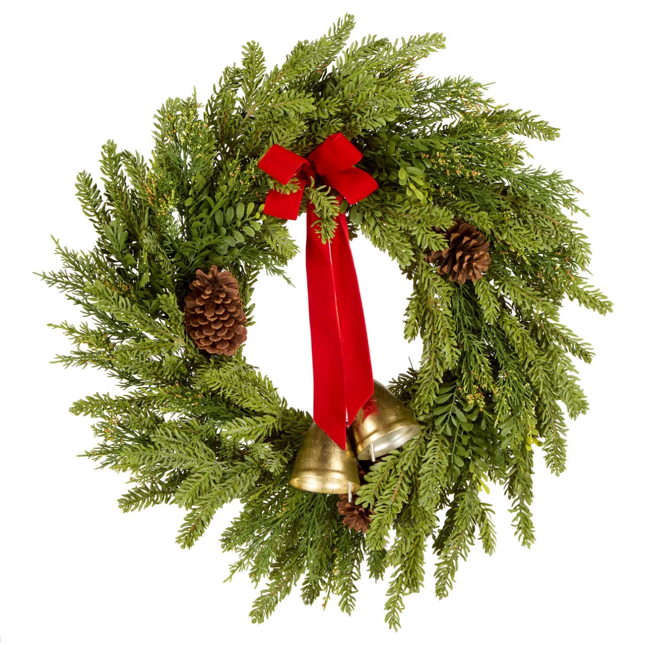 Sale 28 in. Christmas Bells Pine Wreath 25-36 Inch Christmas Wreaths