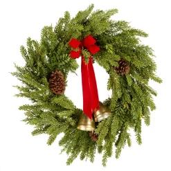 Sale 28 in. Christmas Bells Pine Wreath 25-36 Inch Christmas Wreaths