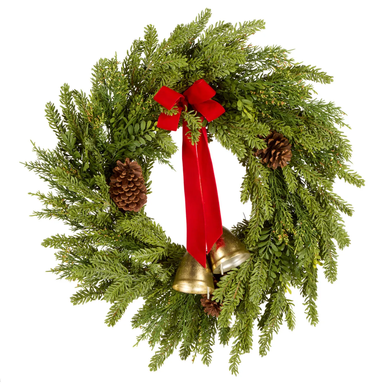Sale 28 in. Christmas Bells Pine Wreath 25-36 Inch Christmas Wreaths