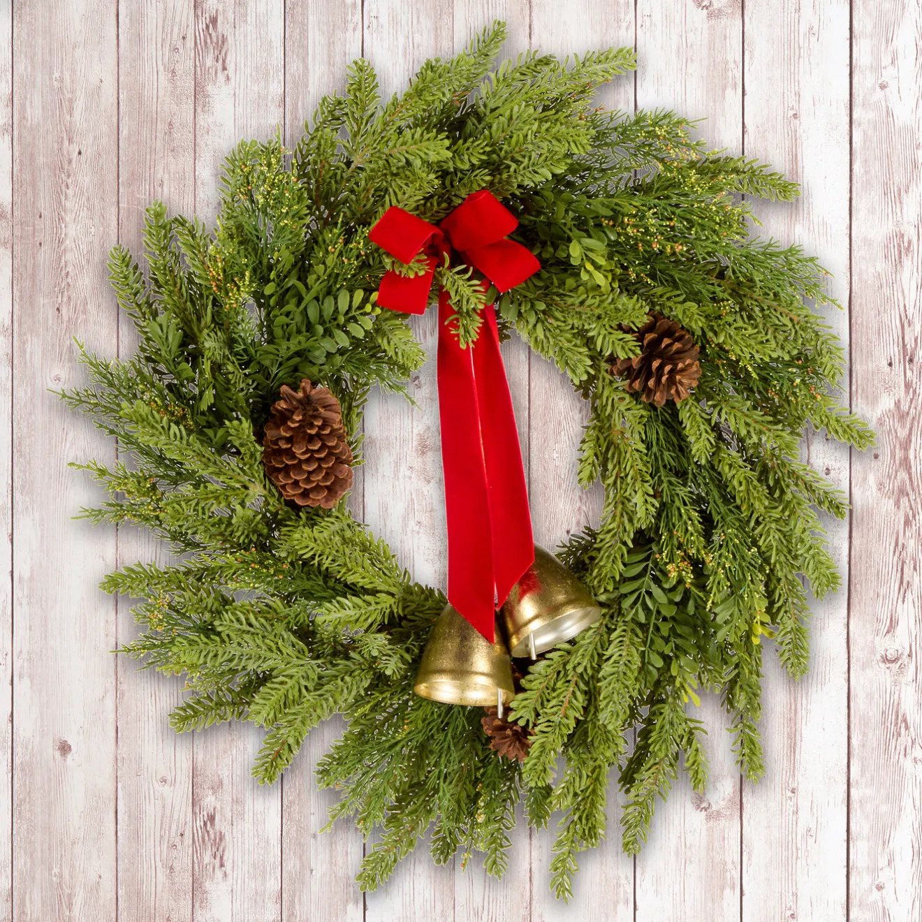 Sale 28 in. Christmas Bells Pine Wreath 25-36 Inch Christmas Wreaths
