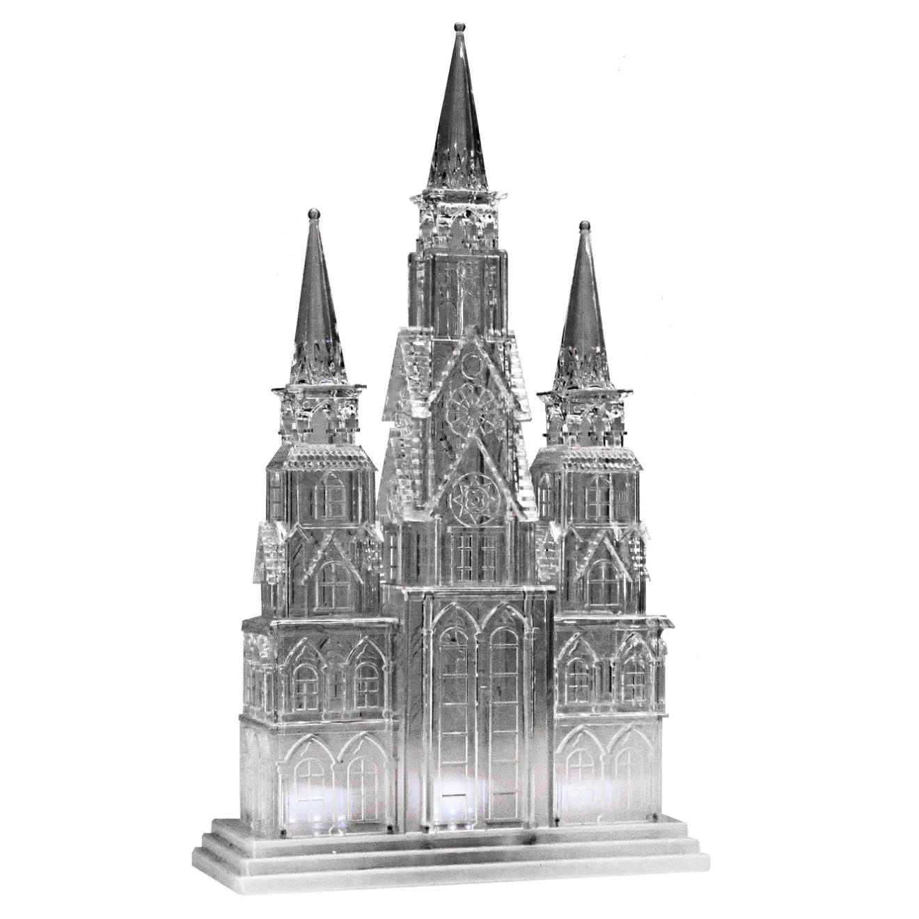 Online 17 in. Christmas Cathedral Decoration with White LED Lights Decorative Accents