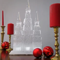 Online 17 in. Christmas Cathedral Decoration with White LED Lights Decorative Accents