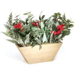 22 in. Christmas Eucalyptus and Berry Arrangement Centerpieces