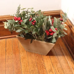 22 in. Christmas Eucalyptus and Berry Arrangement Centerpieces
