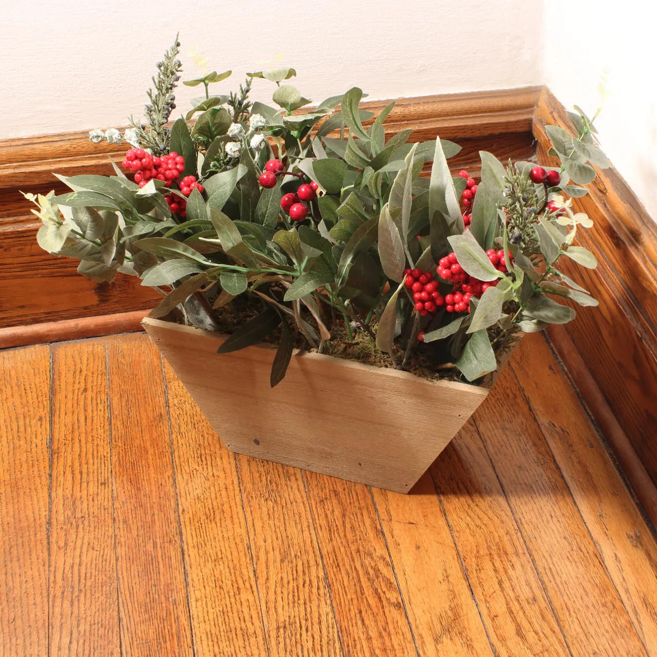 22 in. Christmas Eucalyptus and Berry Arrangement Centerpieces