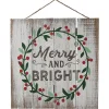 Hot 13 in. Christmas Holiday Wall Sign Decorative Accents