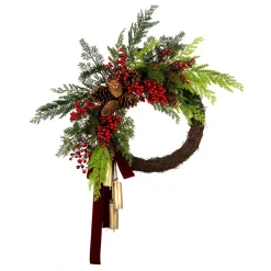 Sale 24 in. Christmas Joy Chimes Wreath 21-24 Inch Christmas Wreaths