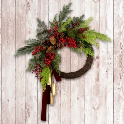 Sale 24 in. Christmas Joy Chimes Wreath 21-24 Inch Christmas Wreaths