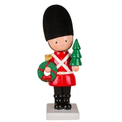 New 11 in. Christmas Soldier with Wreath and Tree Decorative Accents