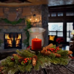 Sale 30 in. Crestwood Spruce Centerpiece and Candle Holder Centerpieces