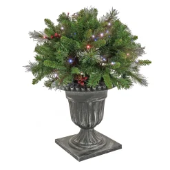 Hot 24 in. Crestwood Spruce Porch Bush with Twinkly LED Lights Topiaries Arrangements
