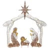 Discount 55 in. Crystal Splendor Prelit Nativity Set Yard Decorations