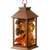 12 in. Decorative Fall Lantern with LED Lights Fall Decorations