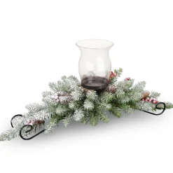 Hot 30 in. Dunhill Fir Centerpiece and Candle Holder Centerpieces