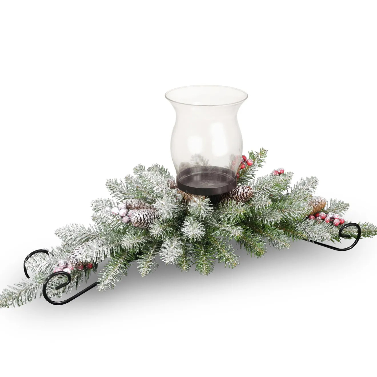 Hot 30 in. Dunhill Fir Centerpiece and Candle Holder Centerpieces
