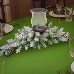 Hot 30 in. Dunhill Fir Centerpiece and Candle Holder Centerpieces
